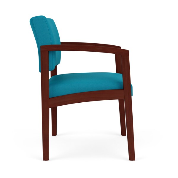 Lesro Lenox Wood Wide Guest Chair Wood Frame, Mahogany, OH Waterfall Upholstery LW1201 - main